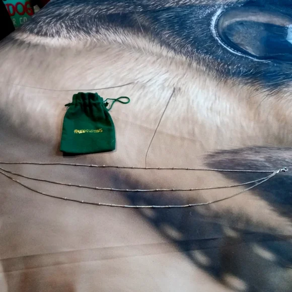 NWOT Silver 3 strand necklace from Italy. - Picture 10 of 12